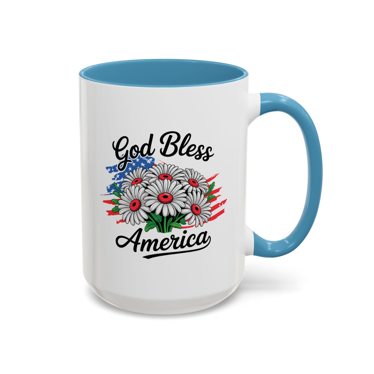 4th of July Mug - God Bless America Daisies