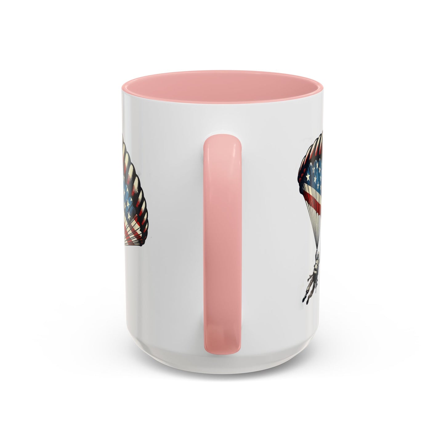 4th of July Mug - Airborne Soldier Parachute Flag