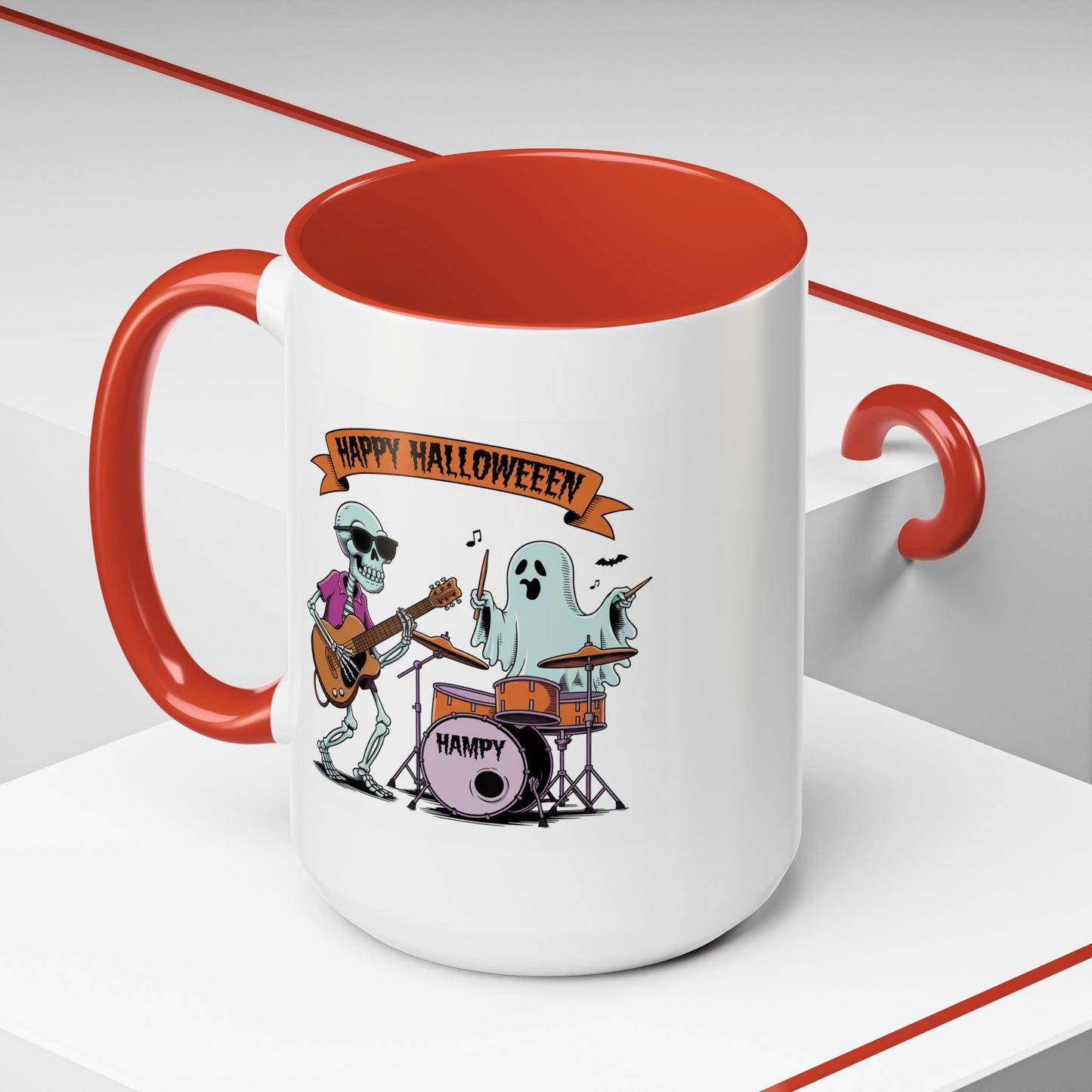 Halloween Mug - Skeleton & Ghost Band