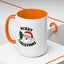 Christmas Mug - Merry Christmas Black Text Santa Tree