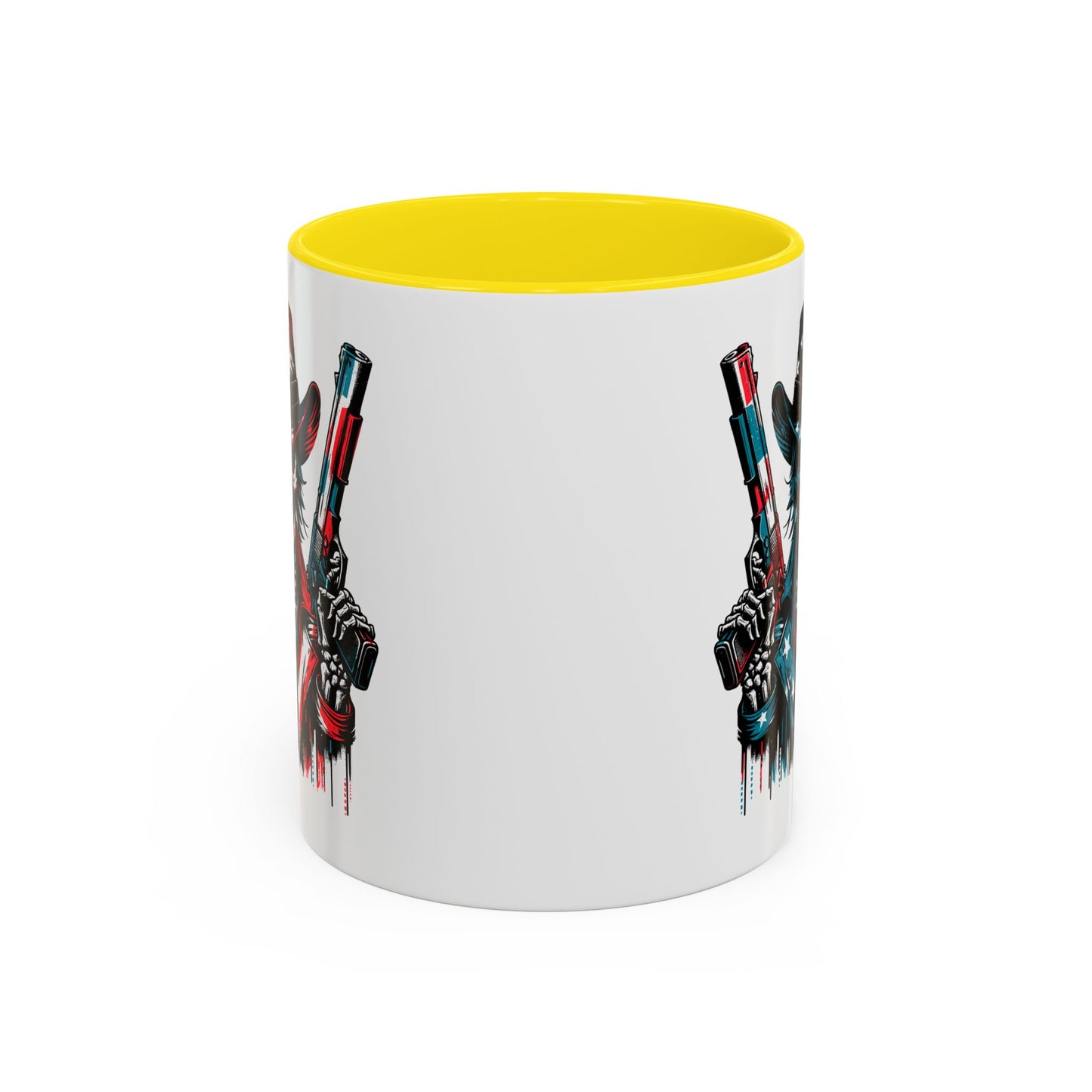 4th of July Mug - Skeleton with American Flag