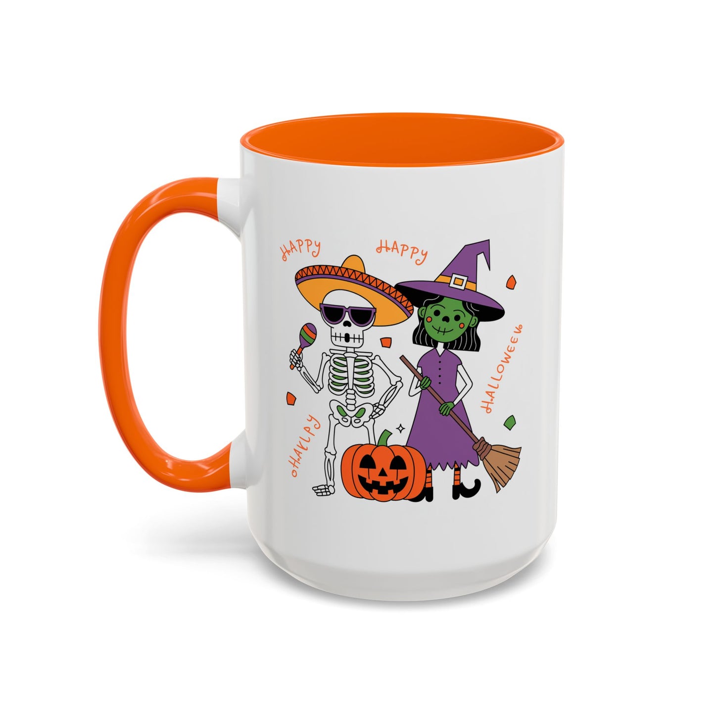 Halloween Mug - Skeleton & Witch