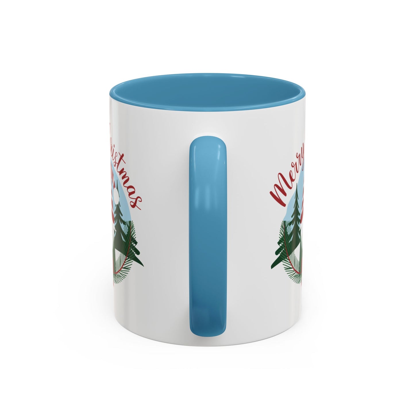 Christmas Mug - Merry Christmas Red Text Gnome Bow Tree