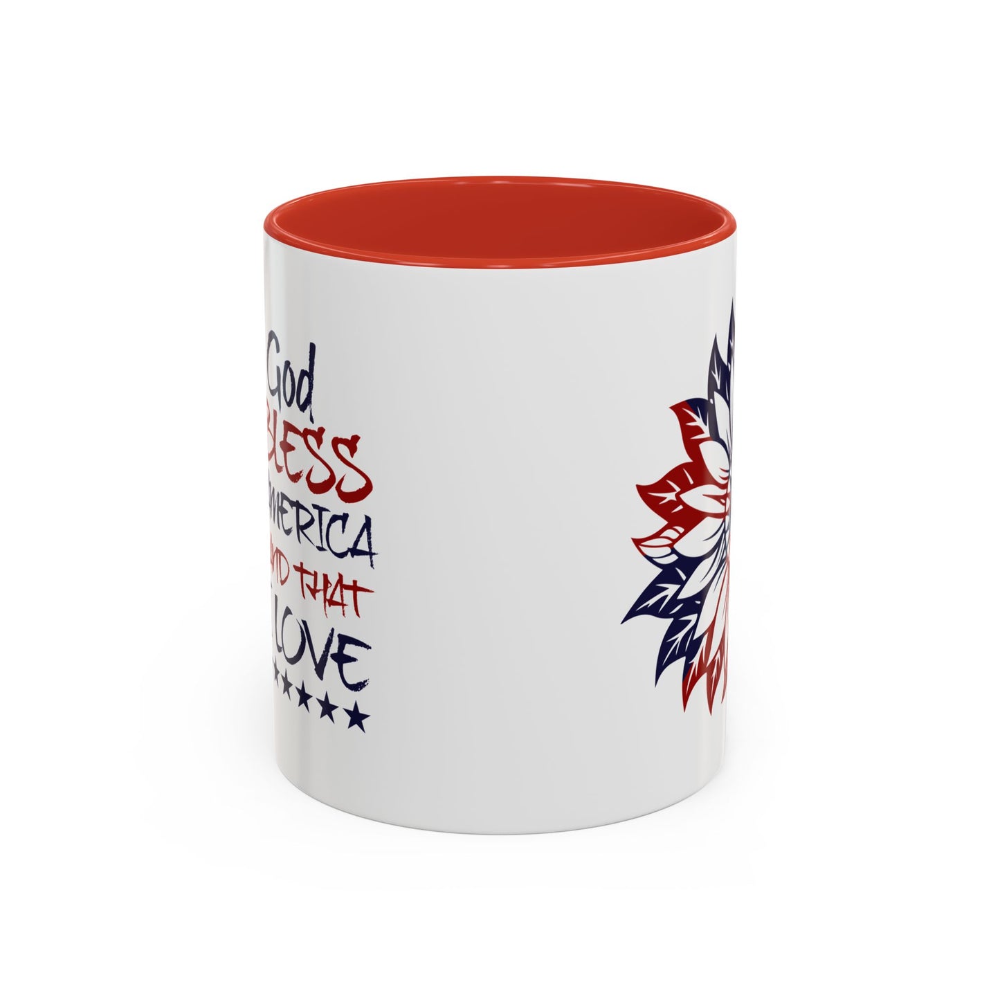 4th of July Mug - God Bless America Sunflower