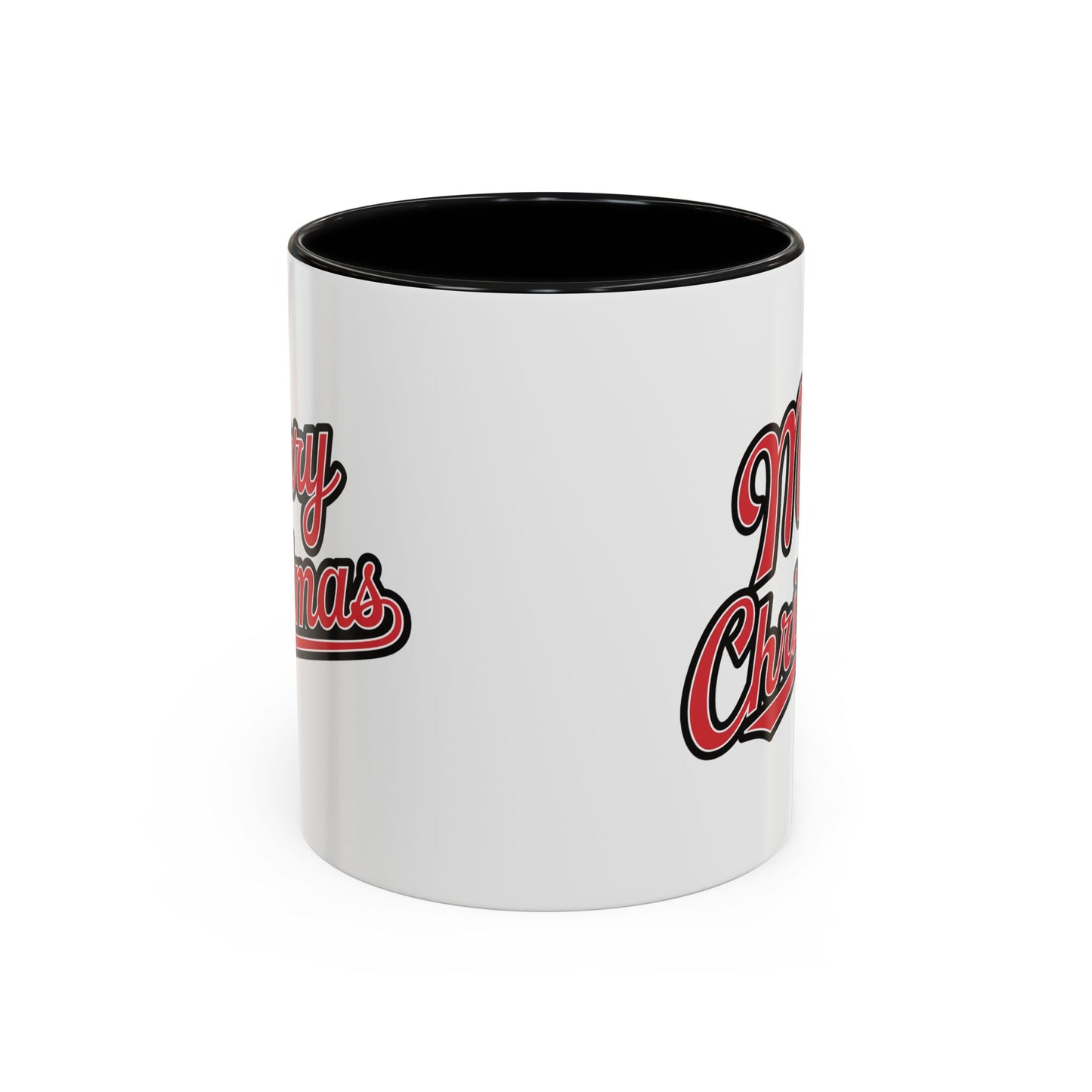Christmas Mug - Merry Christmas Red & Black Baseball Text