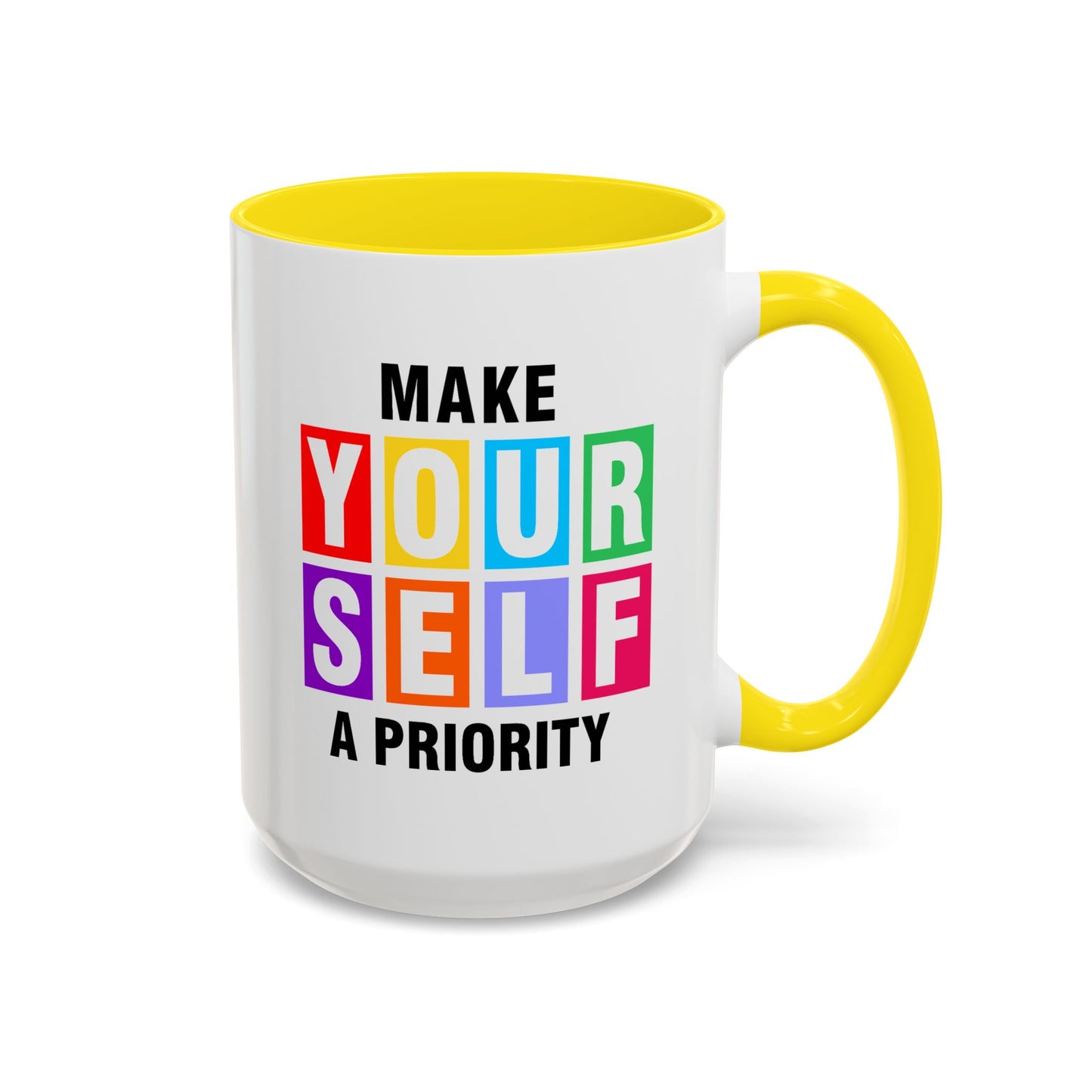 Wellness Mug - Make Yourself a Priority Colored Blocks