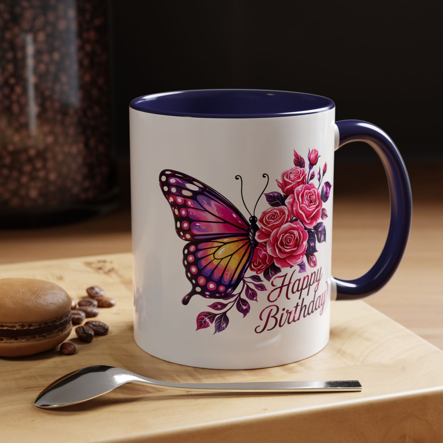 Birthday Mug - Butterfly Flowers