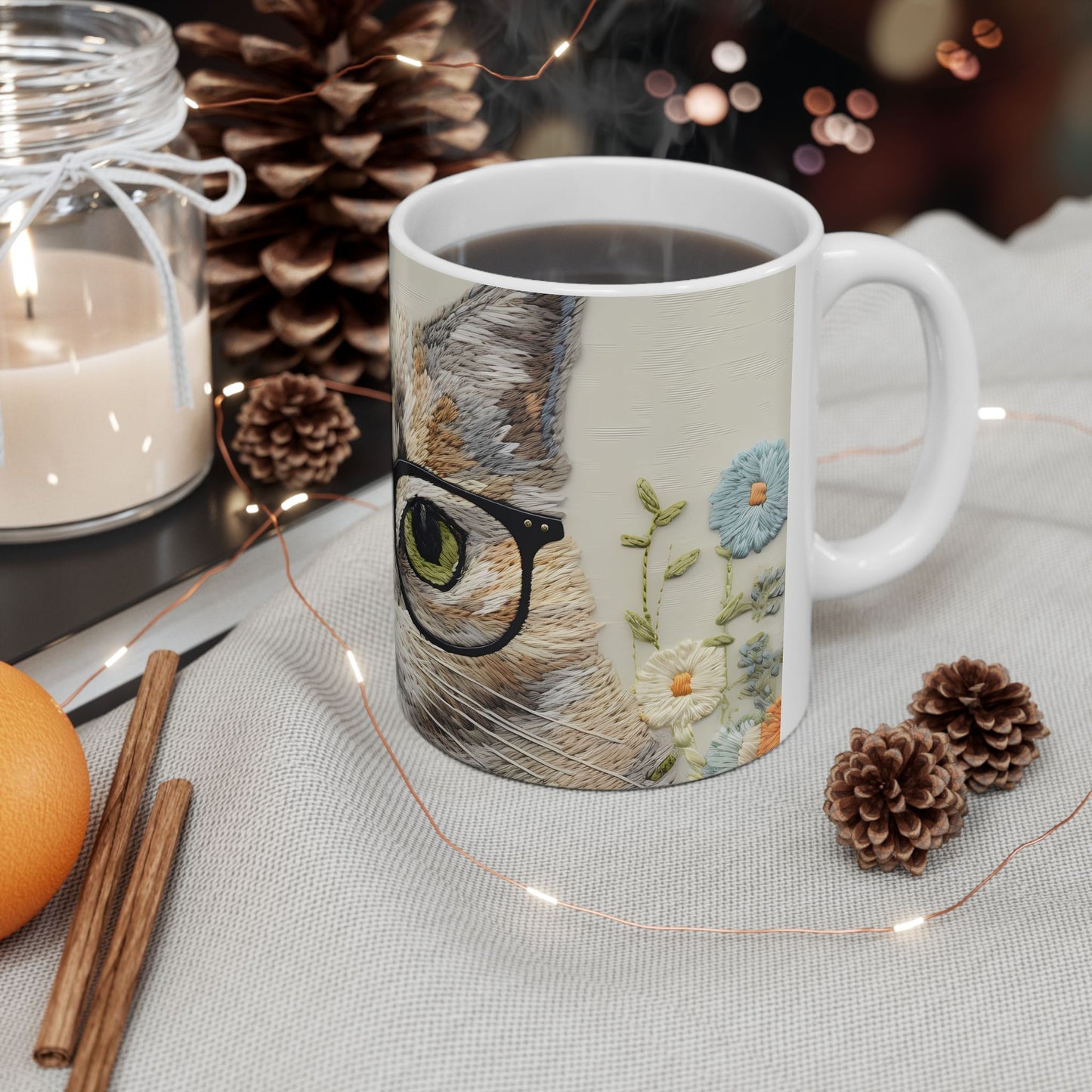 Artistic Mug - Felted Cat 5