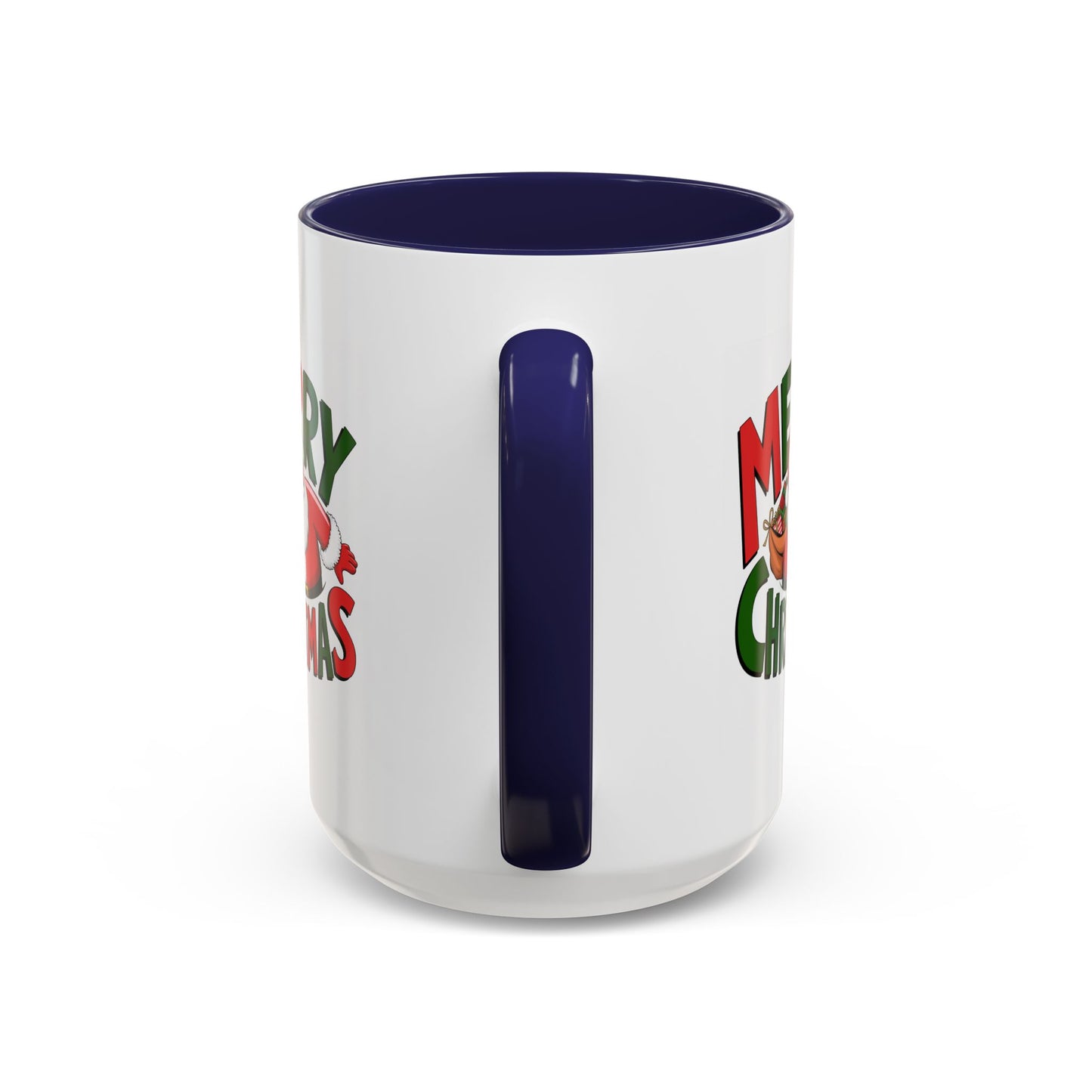Christmas Mug - Green & Red Text Santa Presents