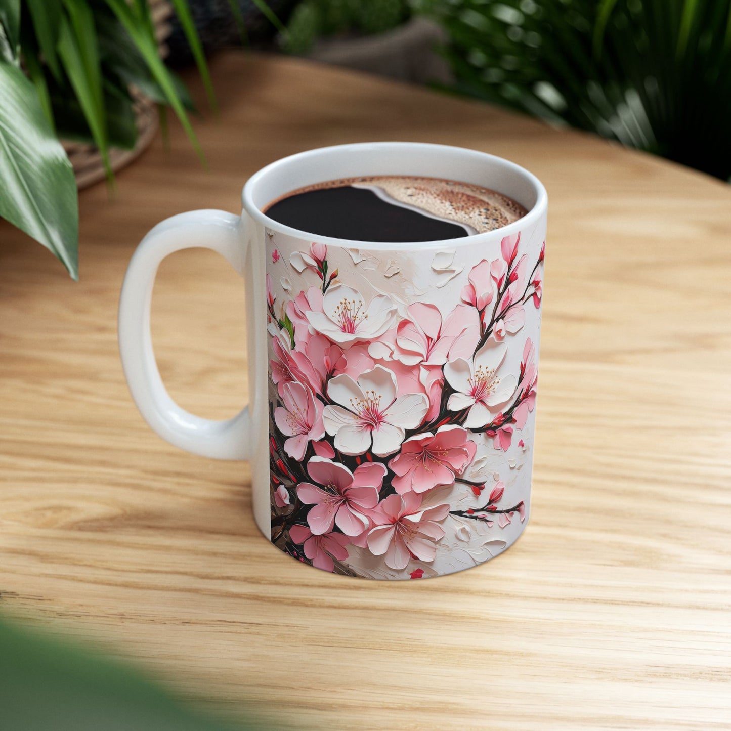 Artistic Mug - Cherry Blossom Oil Painting