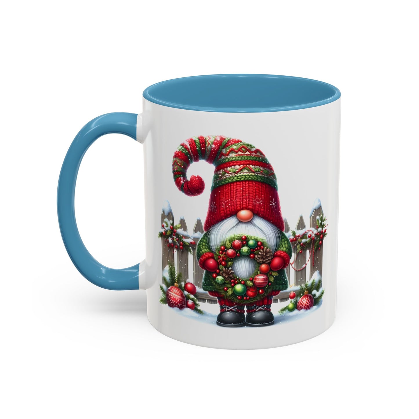 Christmas Mug - Gnome with Christmas Wreath