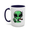 Adult Mug - Green Alien Fuck You Human