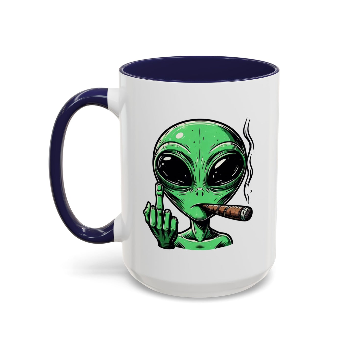 Adult Mug - Green Alien Fuck You Human