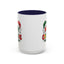 Christmas Mug - Merry Christmas Red Yellow & Green Text Green & Red Hat