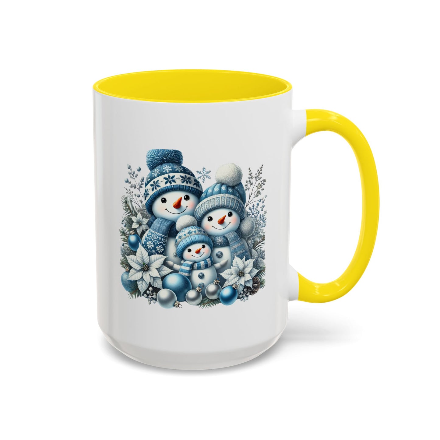 Christmas Mug - Blue Snowman Family