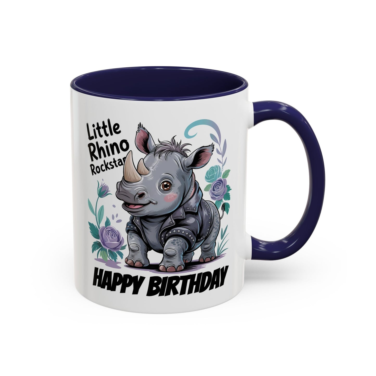Birthday Mug - Happy Birthday Little Rhino Rockstar