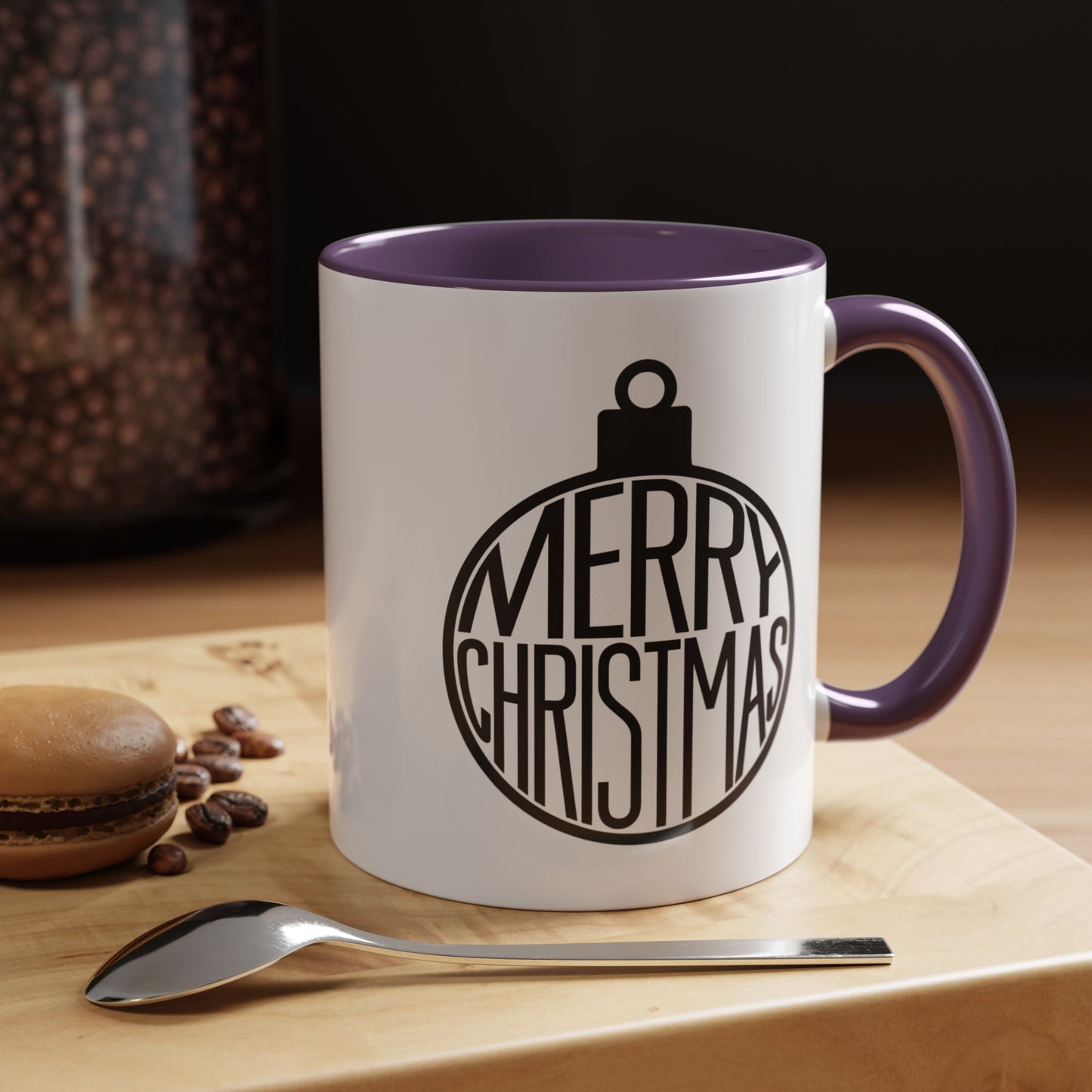 Christmas Mug - Merry Christmas Black Text Ornament