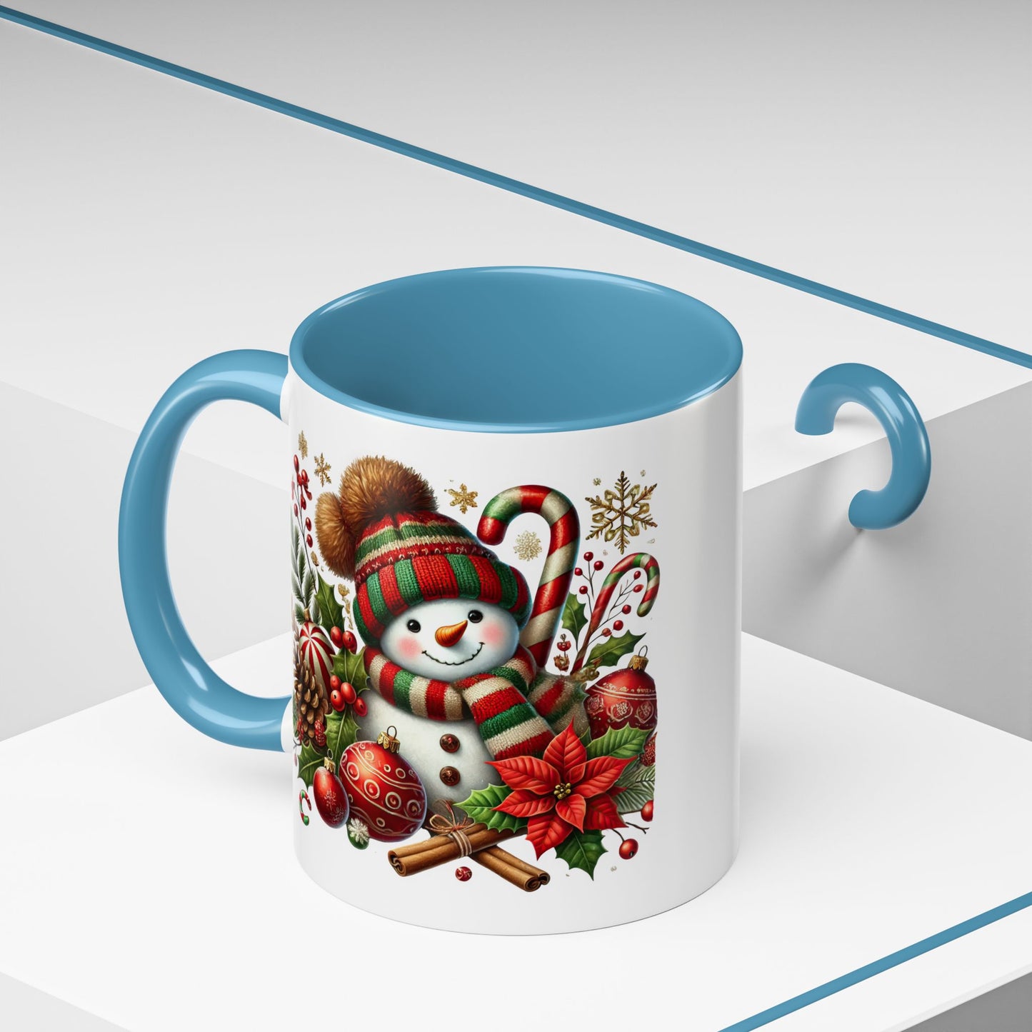Christmas Mug - Red and Green Snowman 2