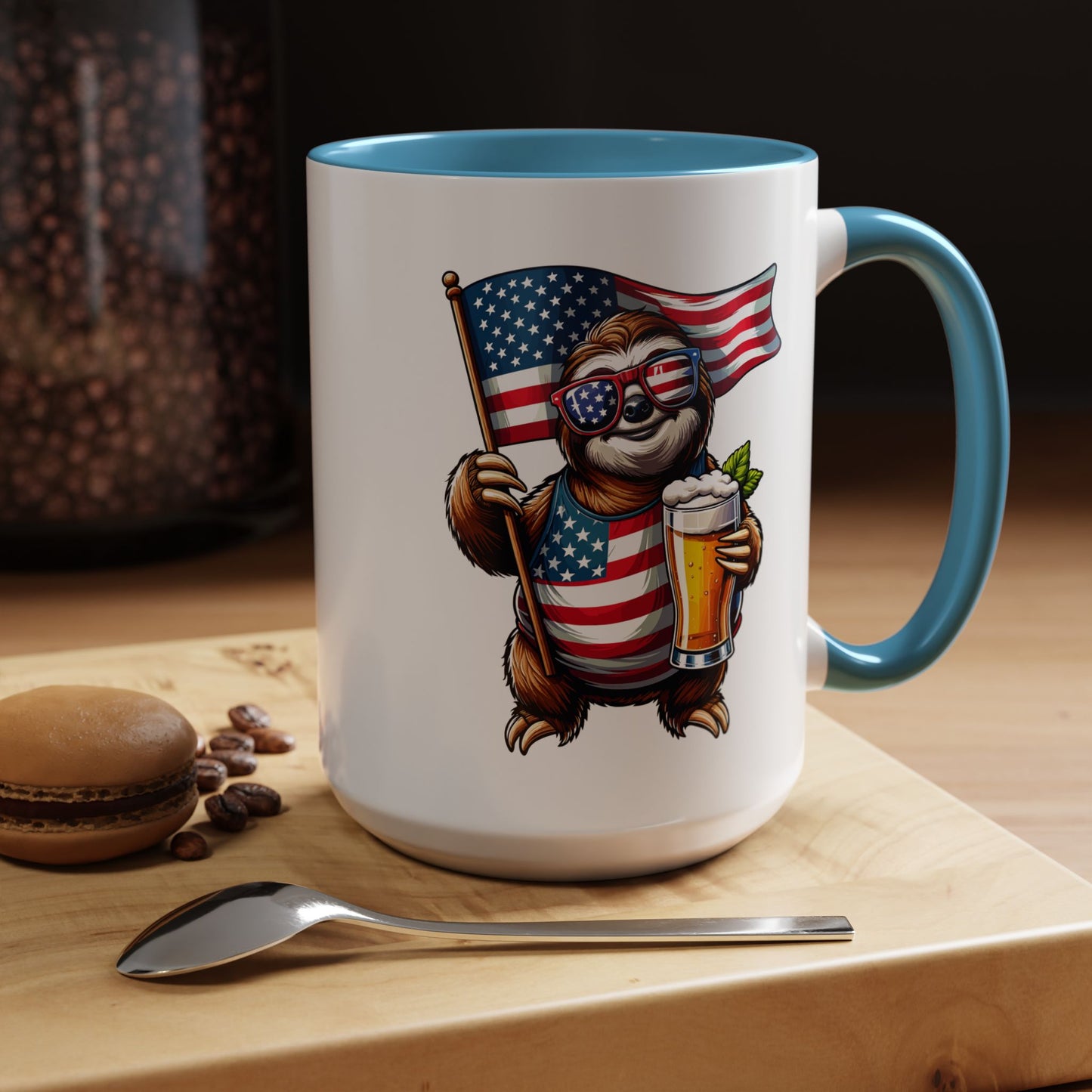 4th of July Mug - Merica Sloth