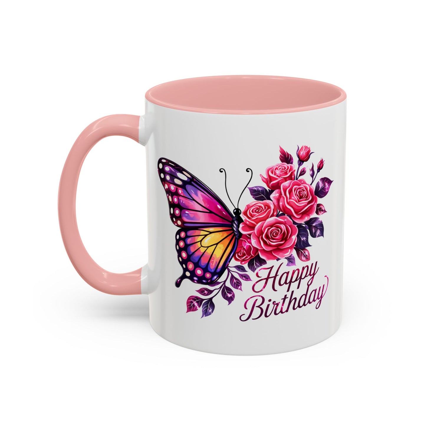 Birthday Mug - Butterfly Flowers
