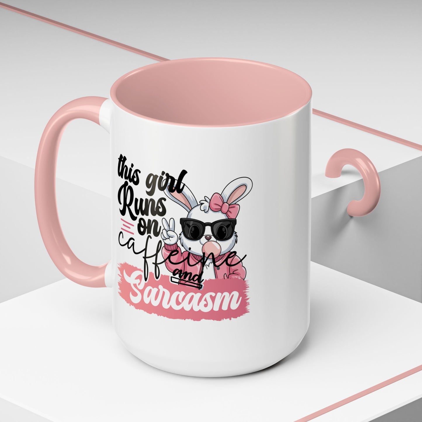 Humor Mug - This Girl Runs on Caffeine & Sarcasm