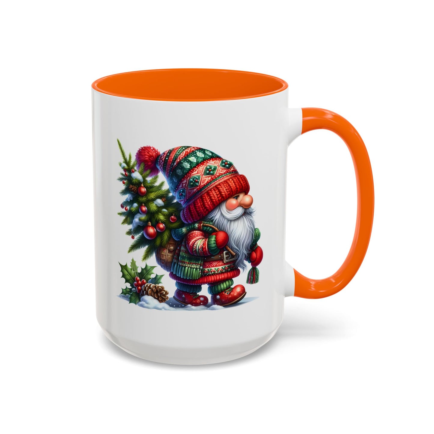 Christmas Mug - Gnome Christmas Tree and Pine Cone