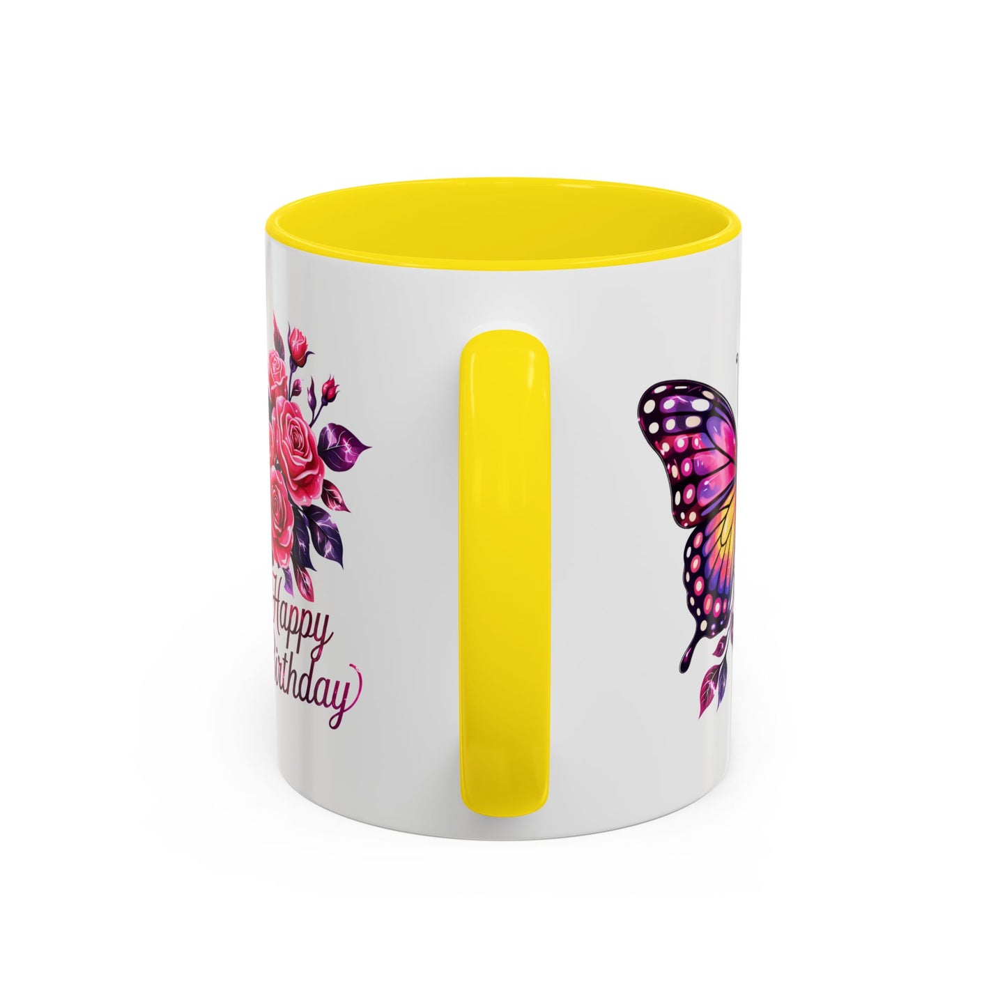 Birthday Mug - Butterfly Flowers