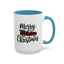 Christmas Mug - Merry Christmas Black Text Tartan Truck