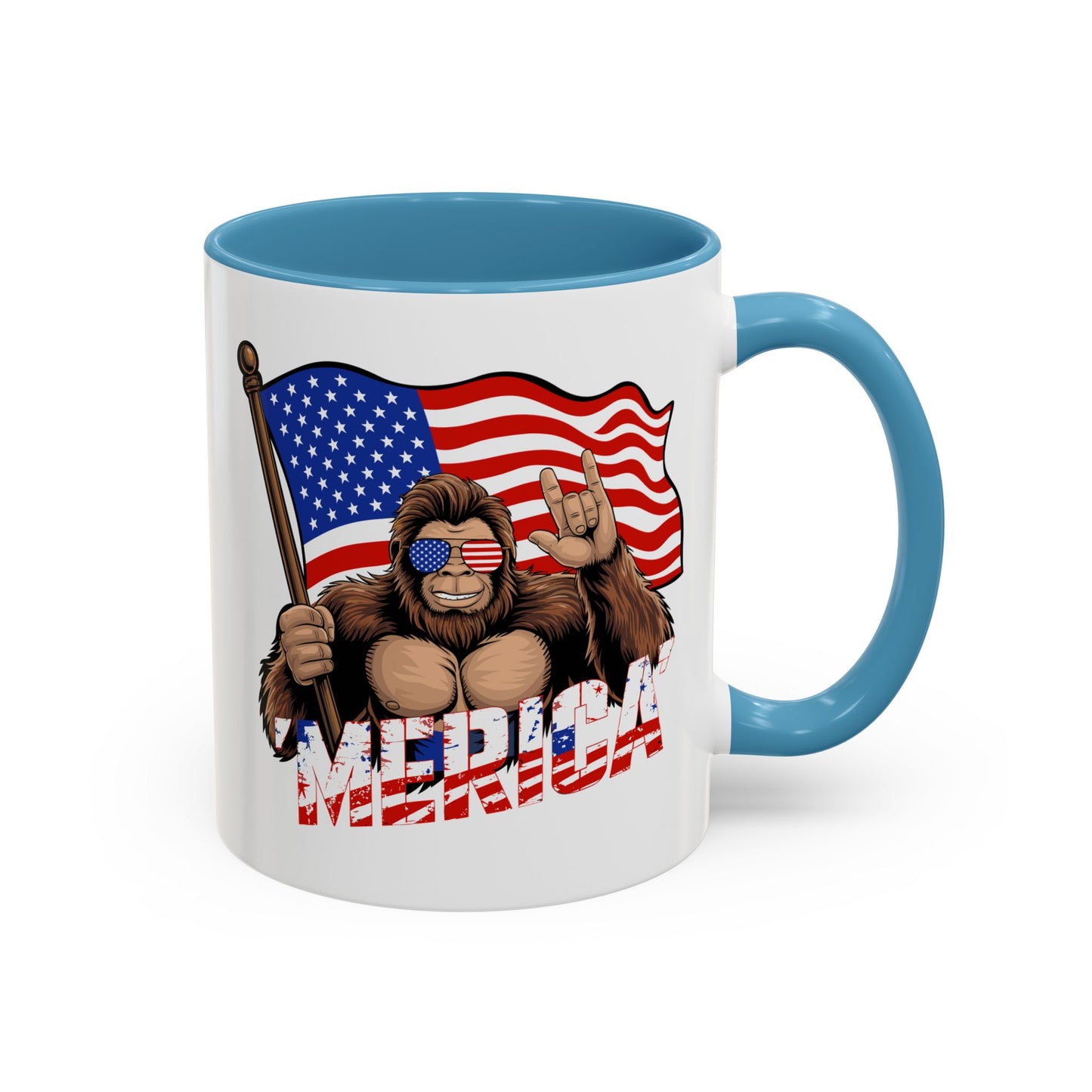 4th of July Mug - Bigfoot USA Flag