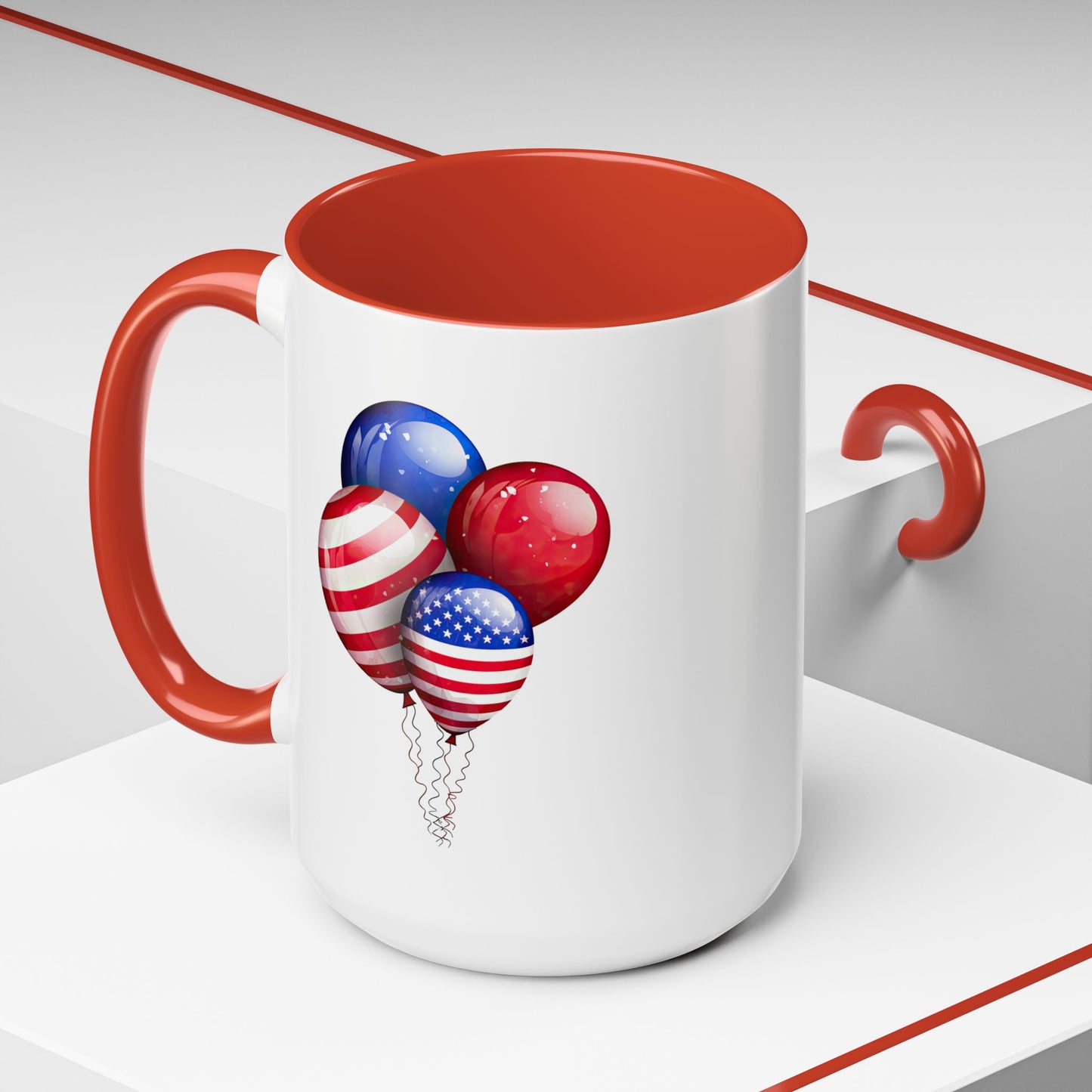 4th of July Mug - American Balloons