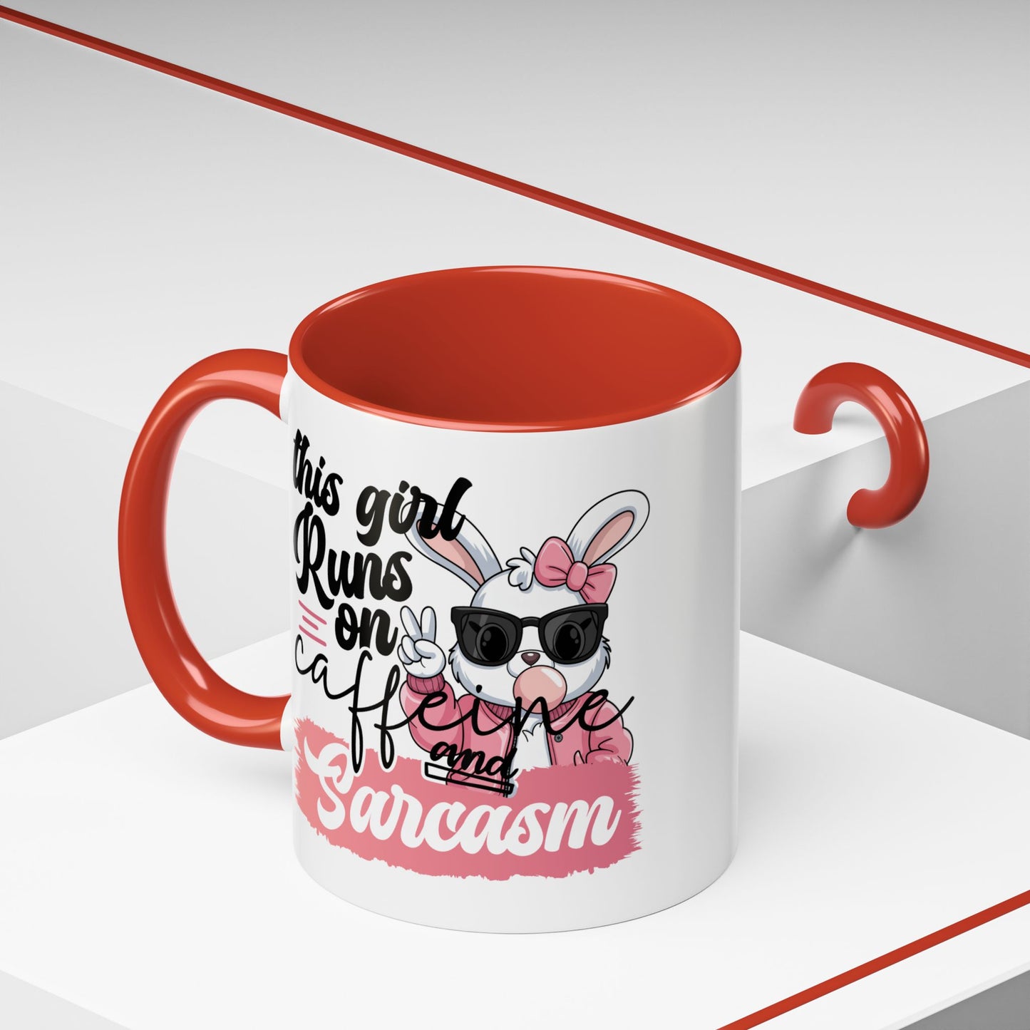 Humor Mug - This Girl Runs on Caffeine & Sarcasm