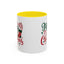 Christmas Mug - Merry Christmas Green & Red Text Star Candy Cane Stocking Snowflake