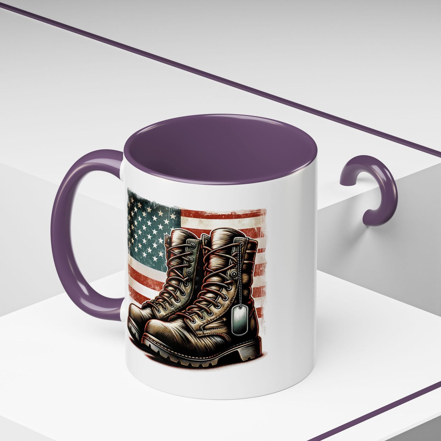 4th of July Mug - Fallen Soldier Boots Flag