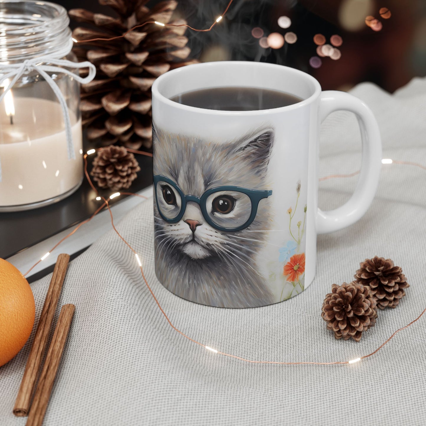 Artistic Mug - Felted Cat 4