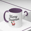 Christmas Mug - Merry Christmas Black Text Santa Present