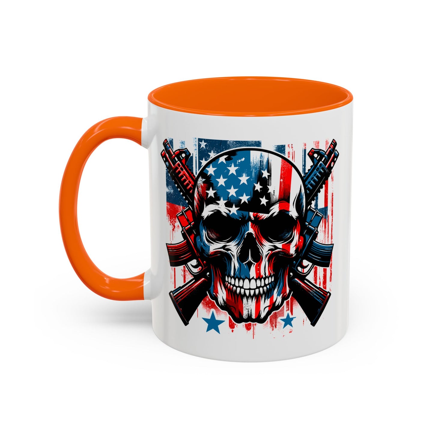 4th of July Mug - Skull With American Flag