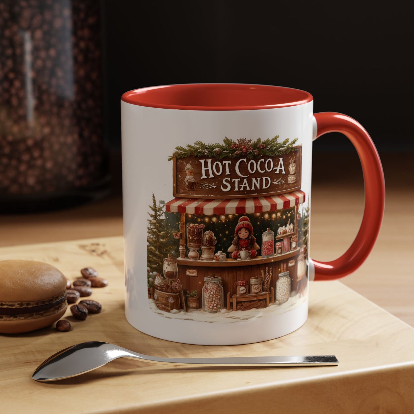 Christmas Mug - Hot Cocoa Stand White Text