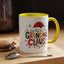 Christmas Mug - Grandma Claus Green Yellow & Red Text Hat Lights Stars