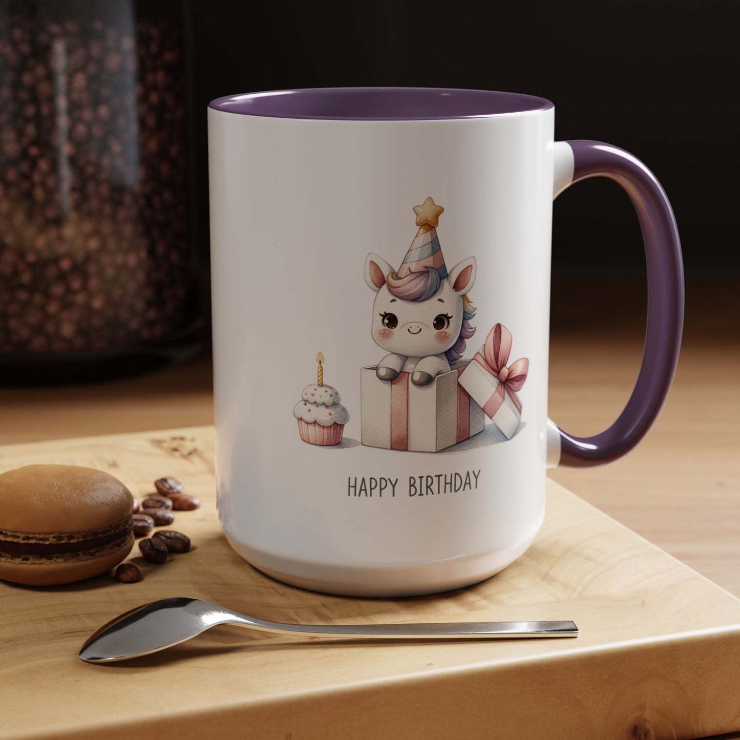 Birthday Mug - Unicorn With Present