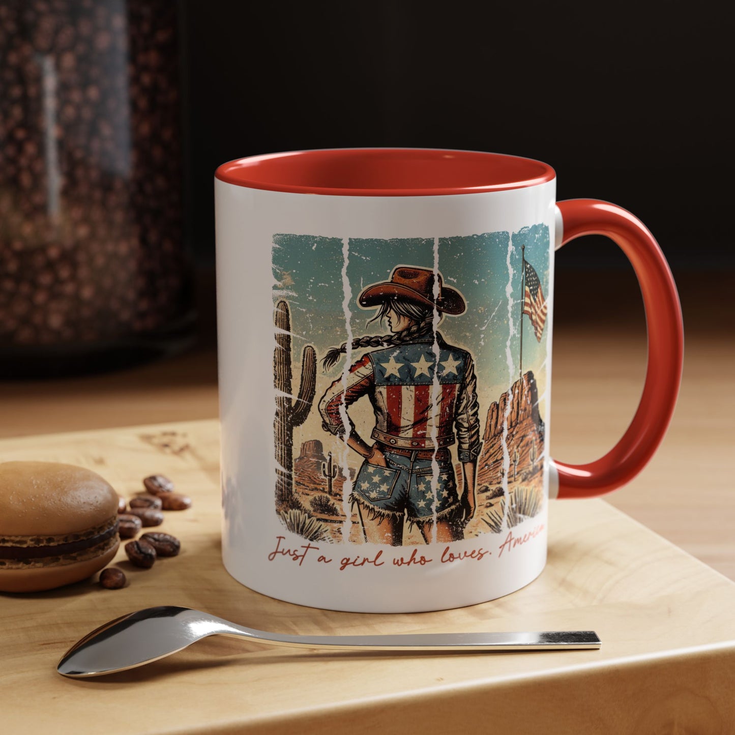 4th of July Mug - Just a Girl Who Loves America