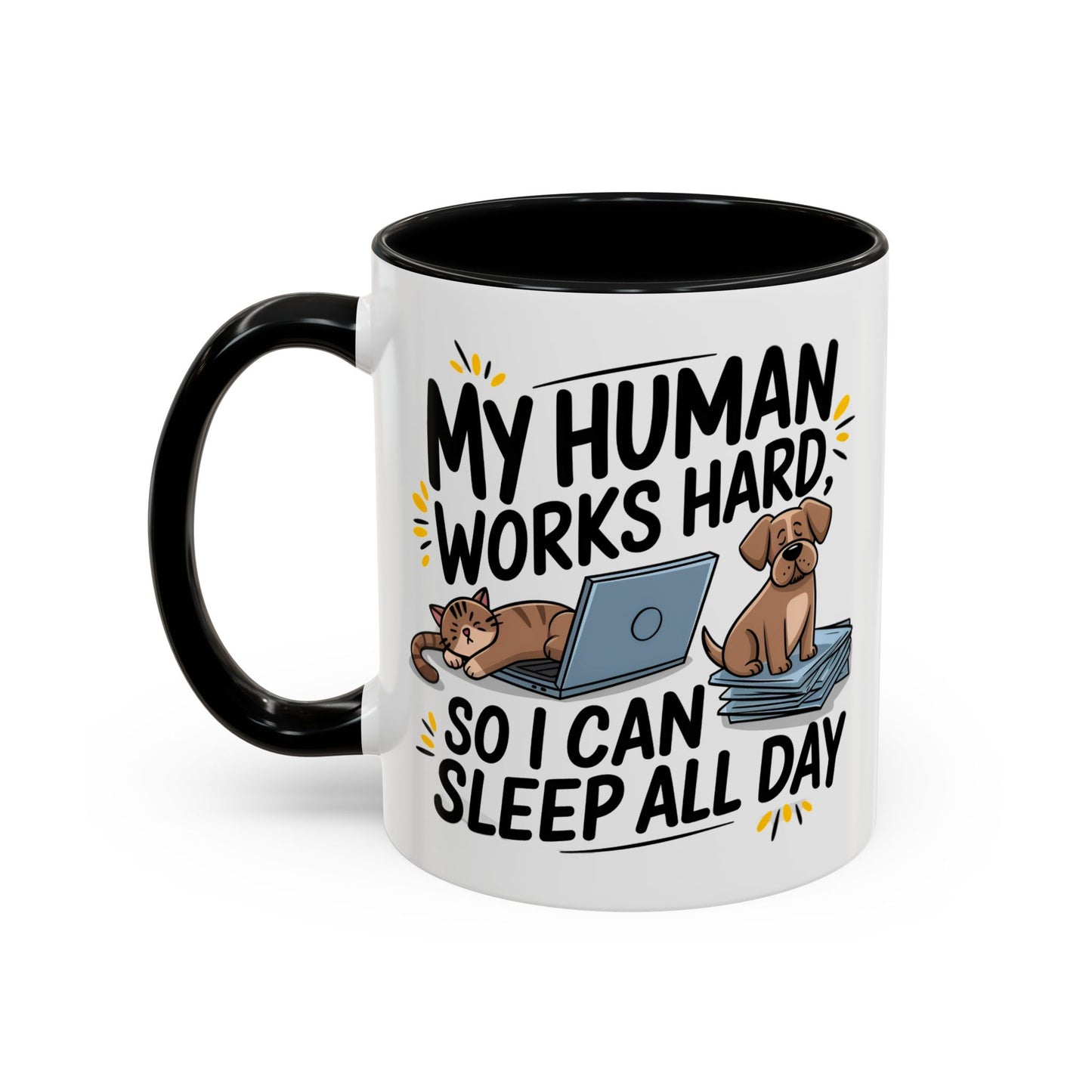 Animal Mug - My Human Works Hard