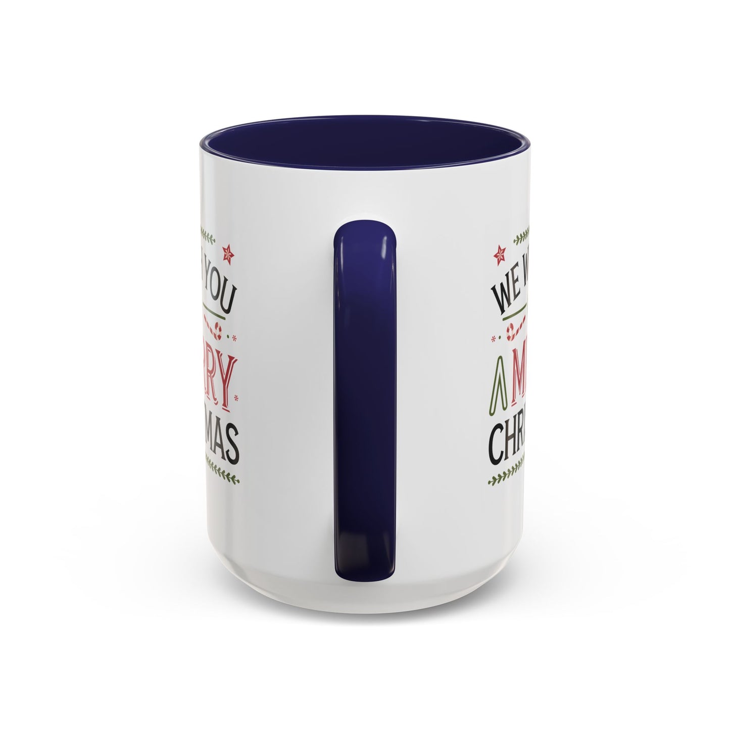 Christmas Mug - We Wish You a Merry Christmas Blue Green & Red Text