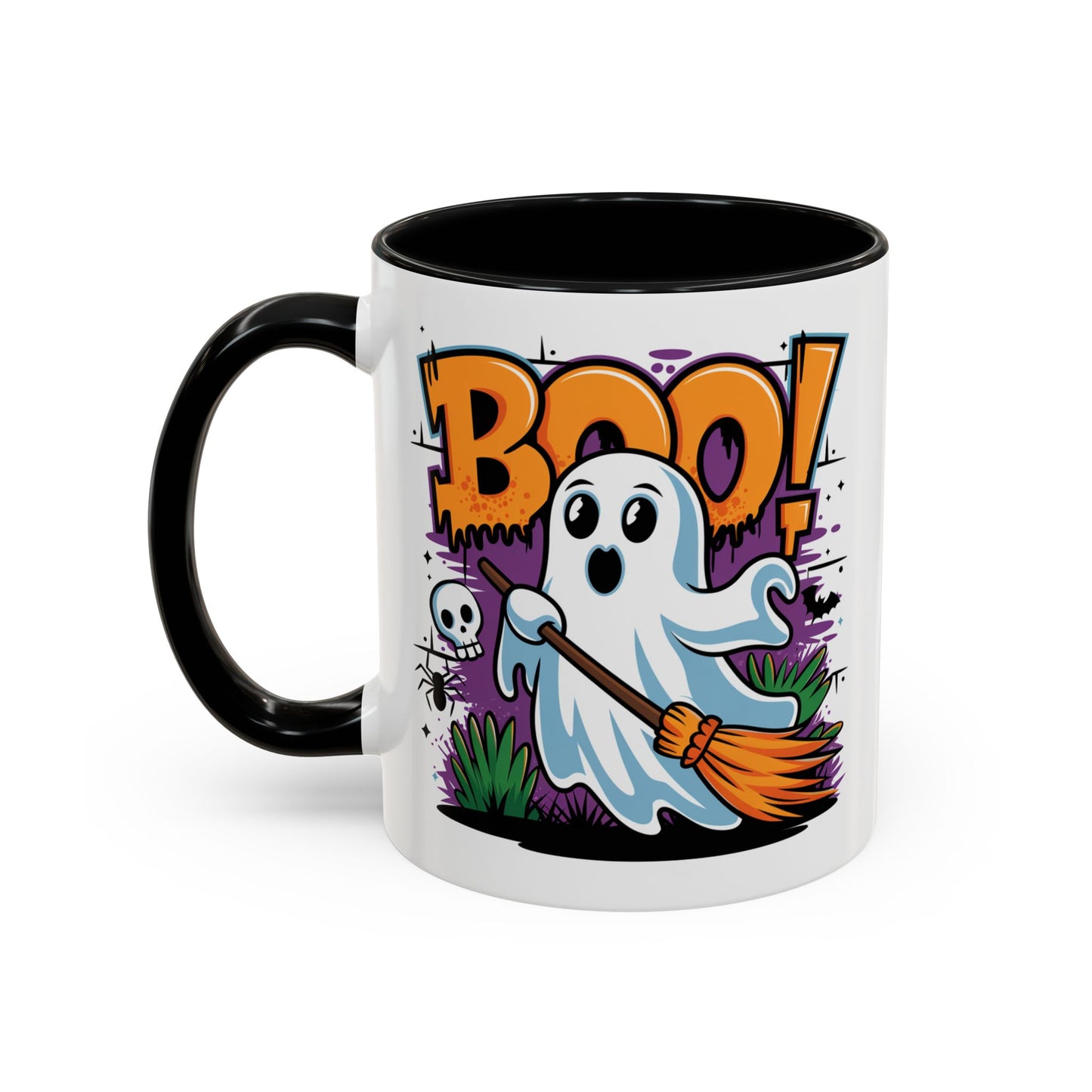 Halloween Mug - Boo! Flying Ghost With Broom
