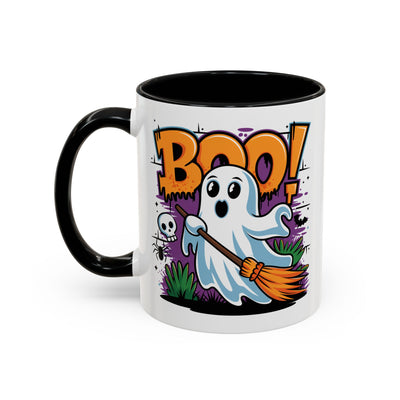 Halloween Mug - Boo! Flying Ghost With Broom