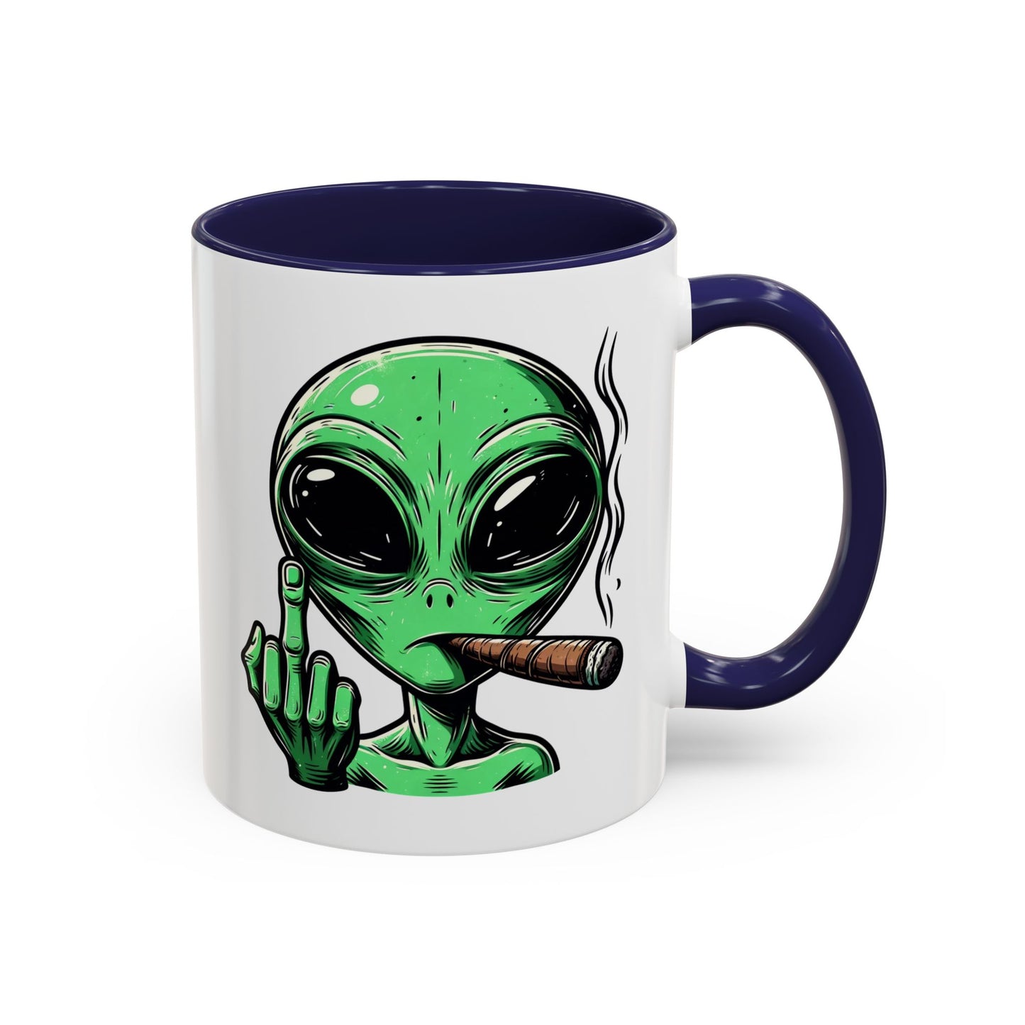 Adult Mug - Green Alien Fuck You Human