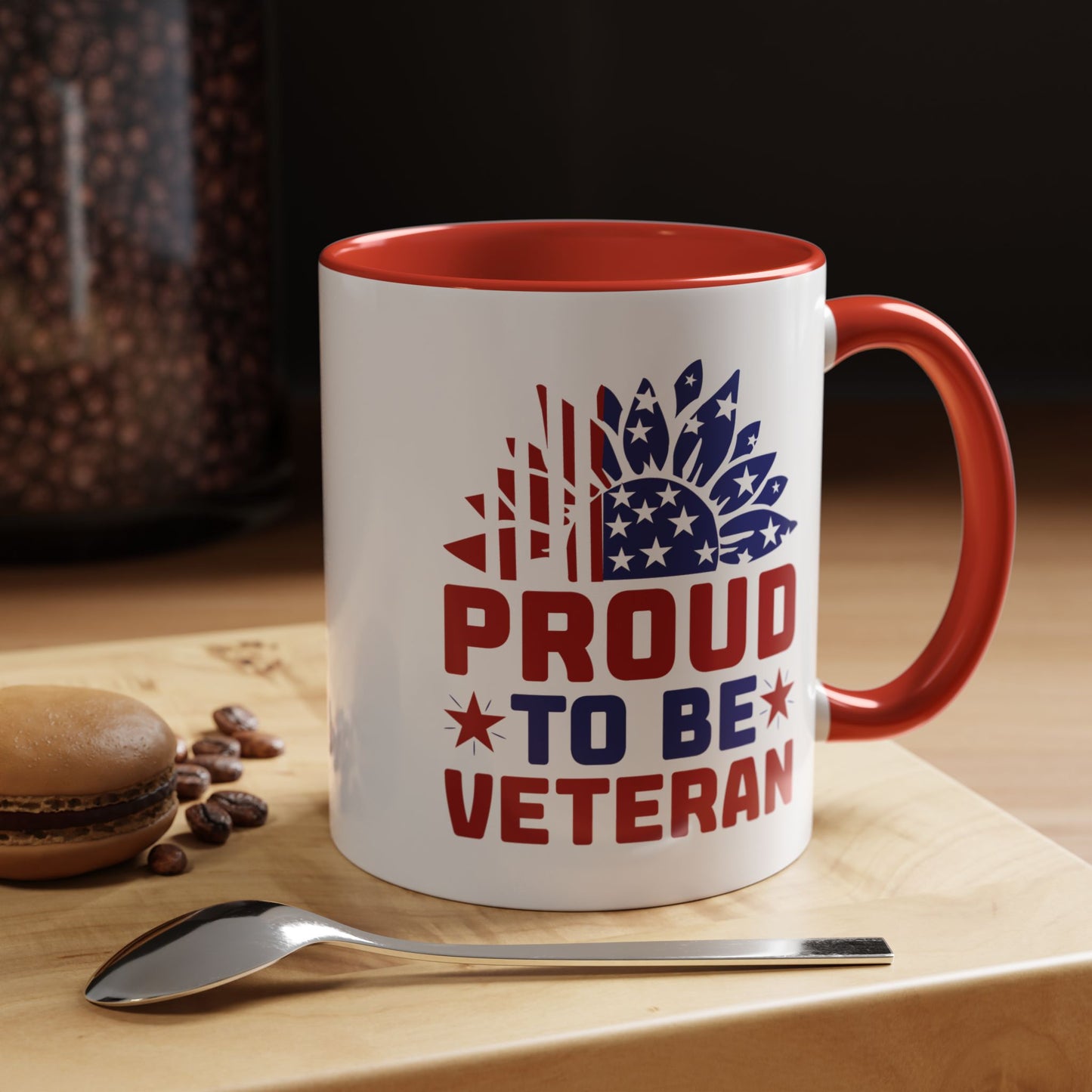 4th of July Mug - Proud to Be a Veteran Sunflower