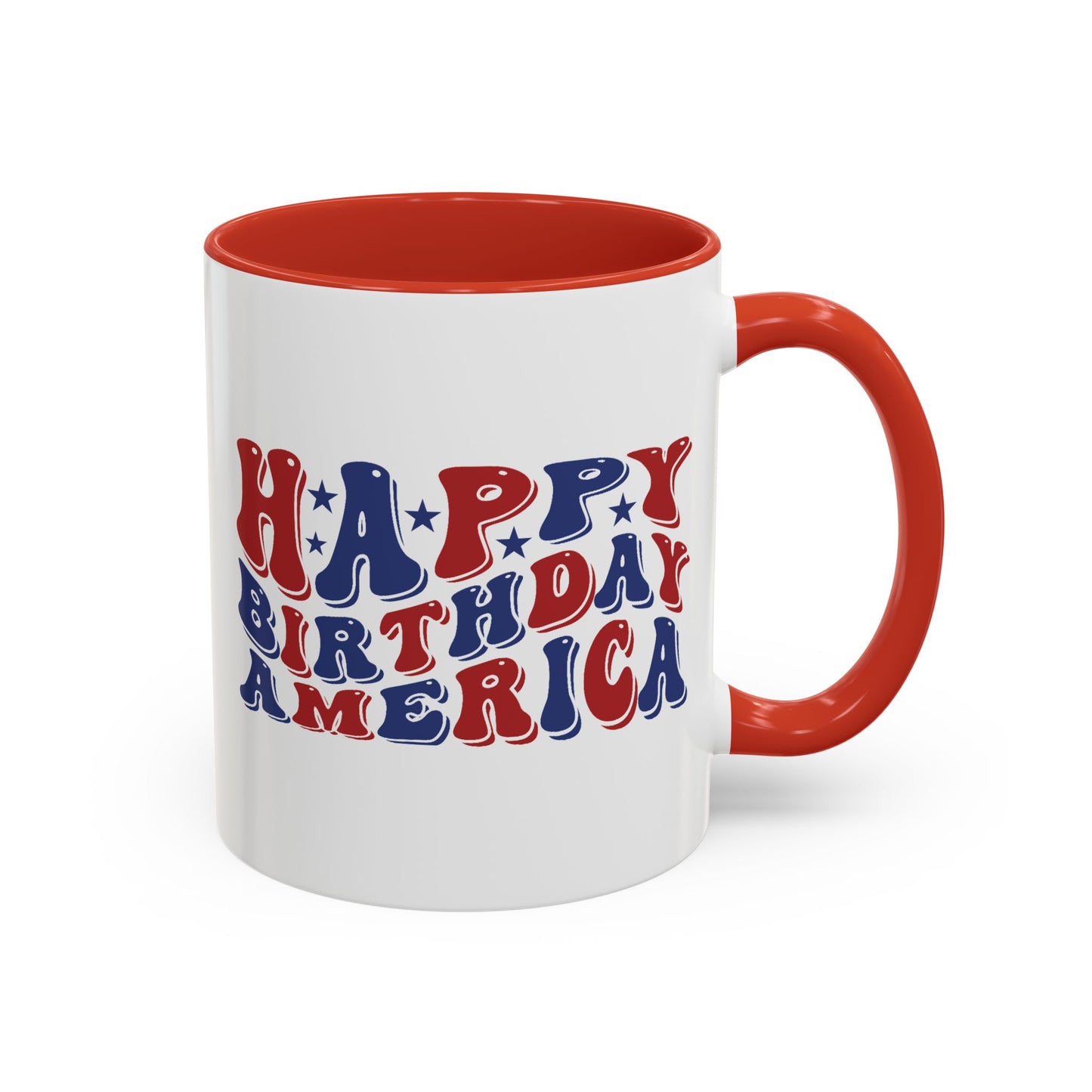 4th of July Mug - Happy Birthday America Retro