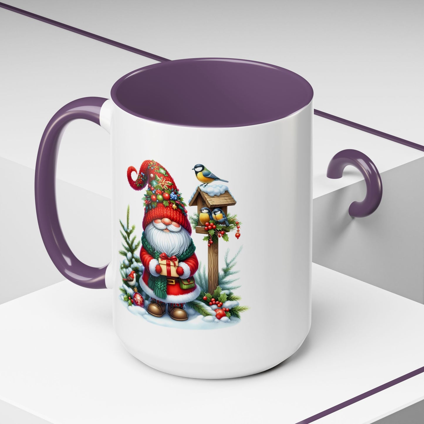 Christmas Mug - Gnome and Birds