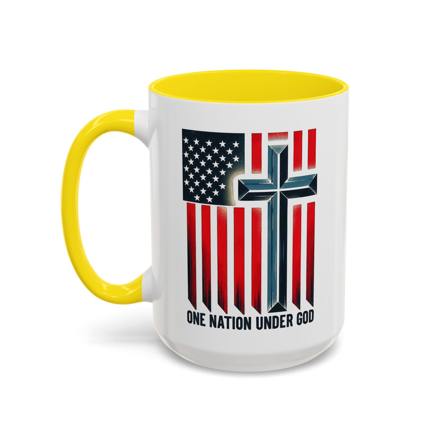 Religious Mug - One Nation Flag Cross
