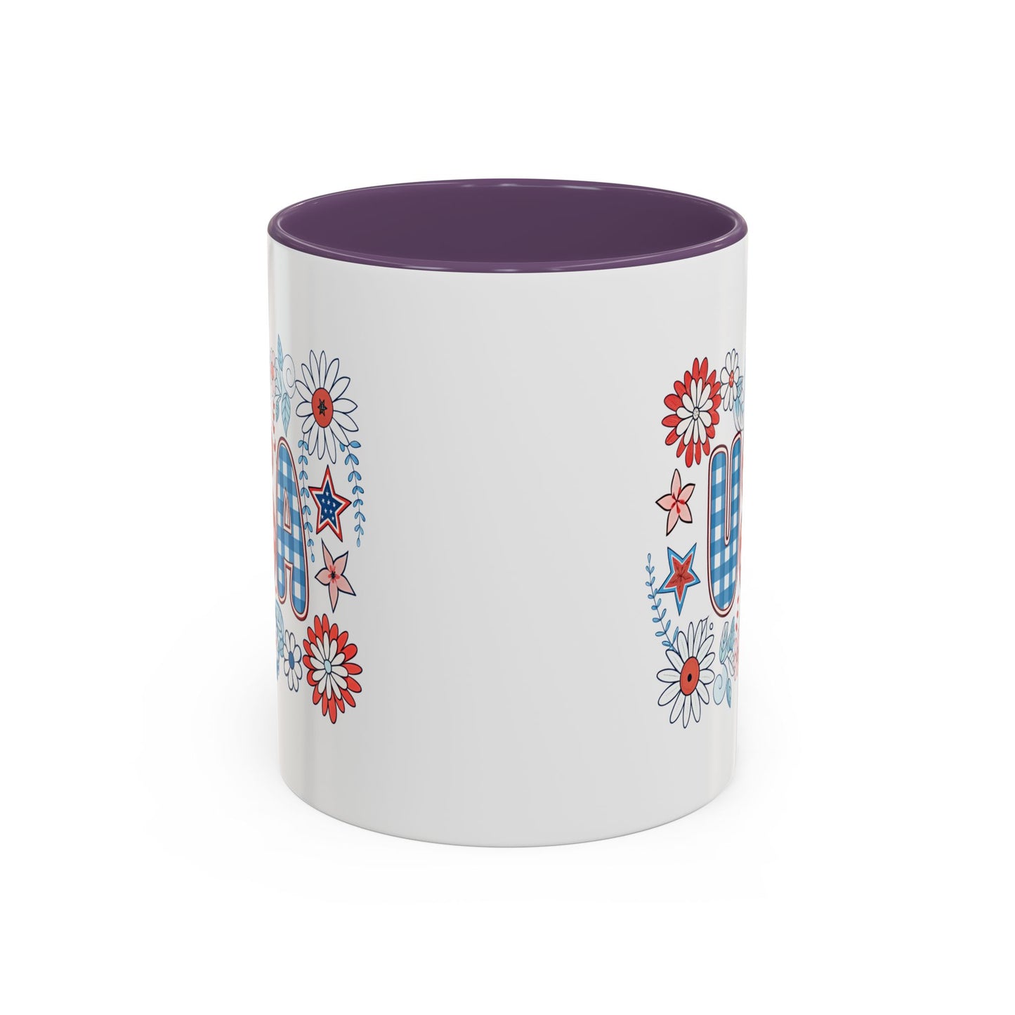 4th of July Mug - USA Preppy Floral